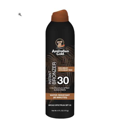 美国直邮Australian Gold 晒黑喷雾SPF30 速干防水不油腻无氧苯酮