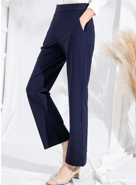 特价清货EF女装针织西裤四面弹修身自然腰