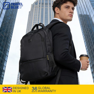 Travel 蓝旅精英大容量差旅双肩包商务通勤电脑背包15.6英寸 Blue
