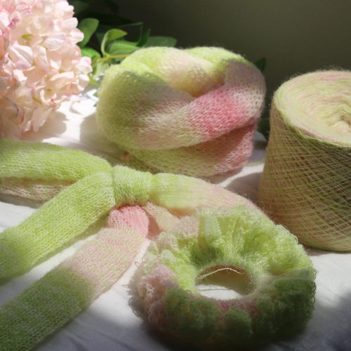 细毛线大团 梦幻渐变色马海毛线钩织线DIY特色围巾线手混线毛线团