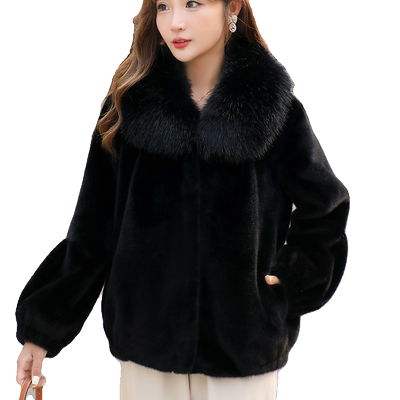 水貂绒短款皮草外套女