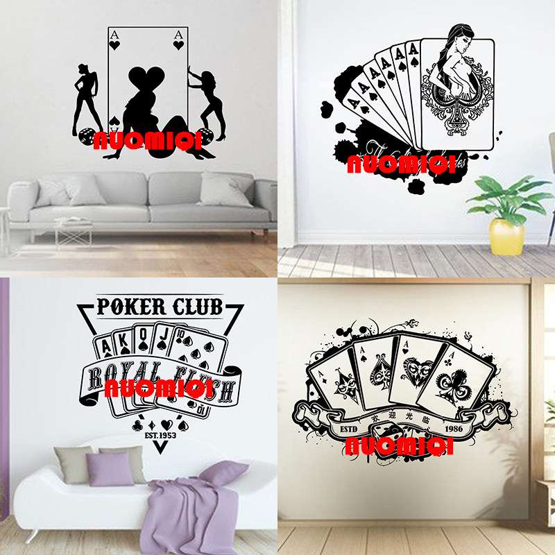 扑克麻将纸牌骰子筹码poker墙贴