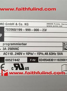 议价JUMO 00527442 久茂温控器 iTRON DR100  702060/199-999-000