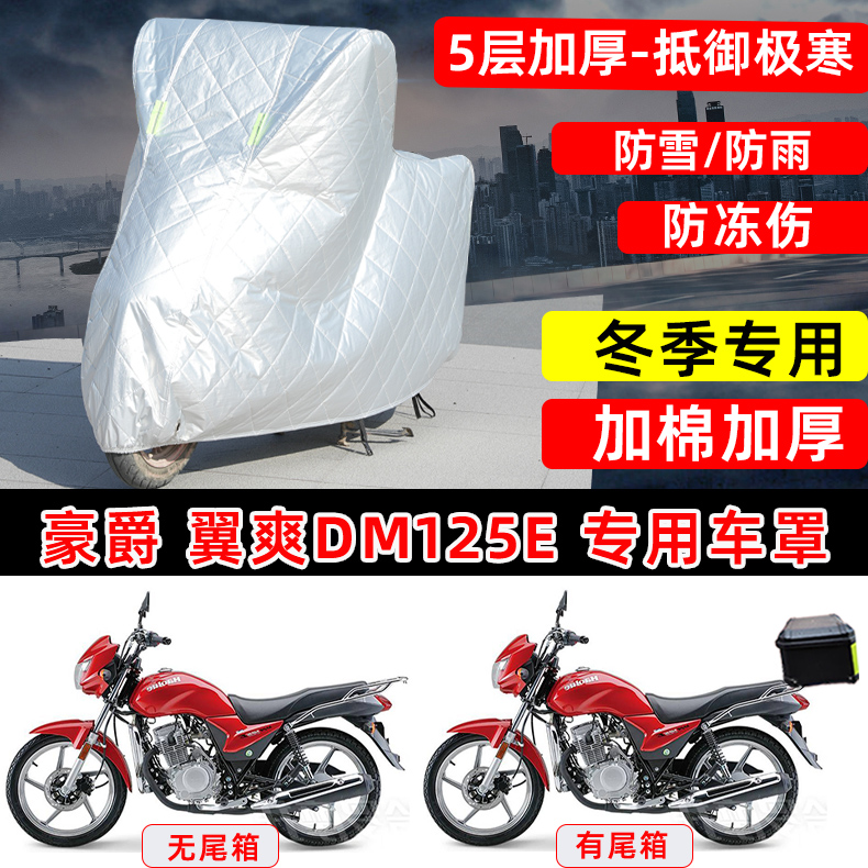 豪爵翼爽DM125E专用摩托车车衣车罩冬季加厚保温防雪防雨晒防尘罩