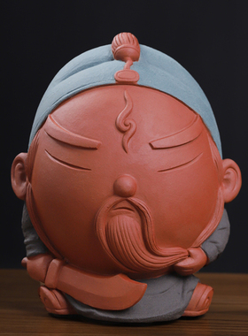 【停产优惠】三国演义陶瓷手工卡通可爱玩偶摆件办公室客厅装饰品