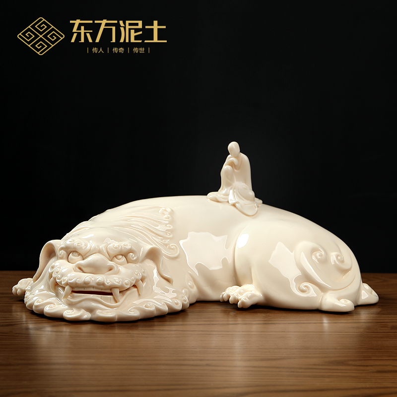 东方泥土《无为》陶瓷手工工艺品  省大师郑建忠作品客厅玄关摆件