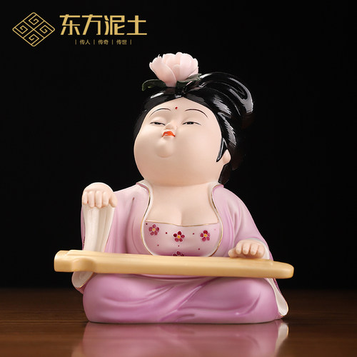 唯美唐朝仕女摆件新中式琴棋书画客厅电视柜酒柜博古架装饰艺术品