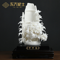 可定制德化白瓷非遗手工陶瓷节节高摆件乔迁送朋友高档礼物工艺品