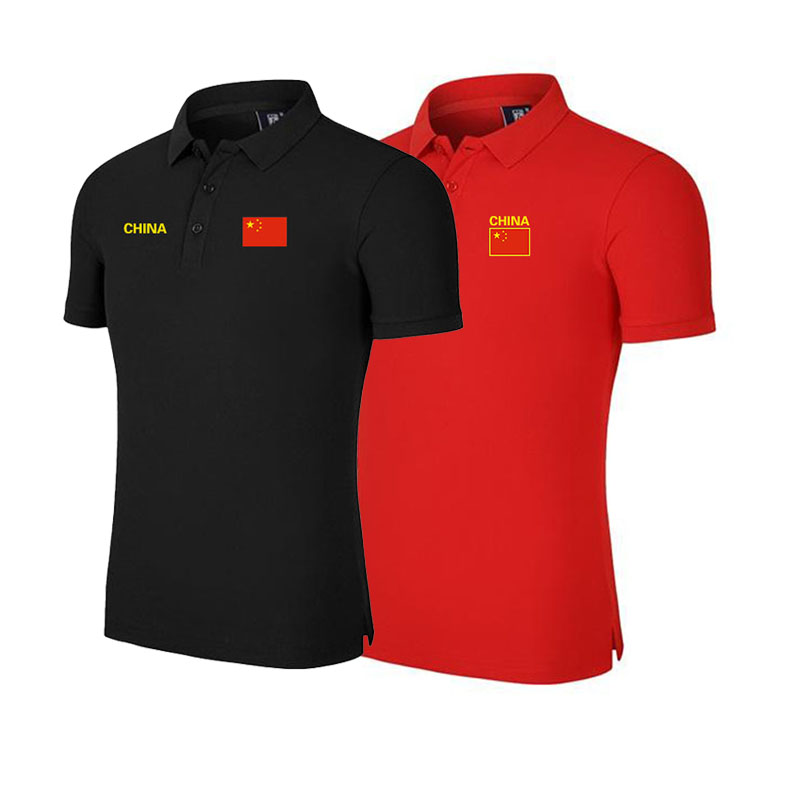 中国国家队运动t恤足球裁判员X春夏短袖武术跆拳道游泳教练polo衫