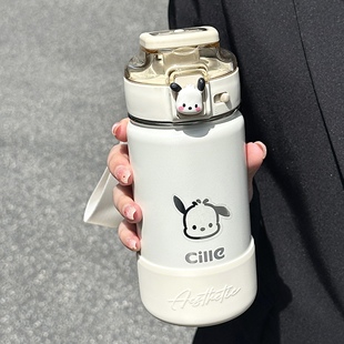 希樂保溫杯女大容量316不銹鋼學生上學專用吸管水杯便攜運動杯子
