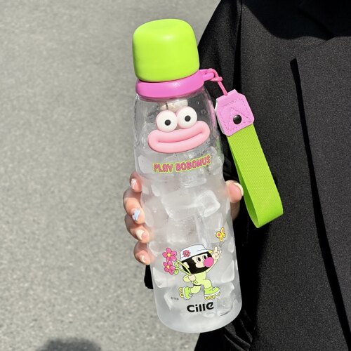 男女生搞怪大嘴希乐水杯带吸管
