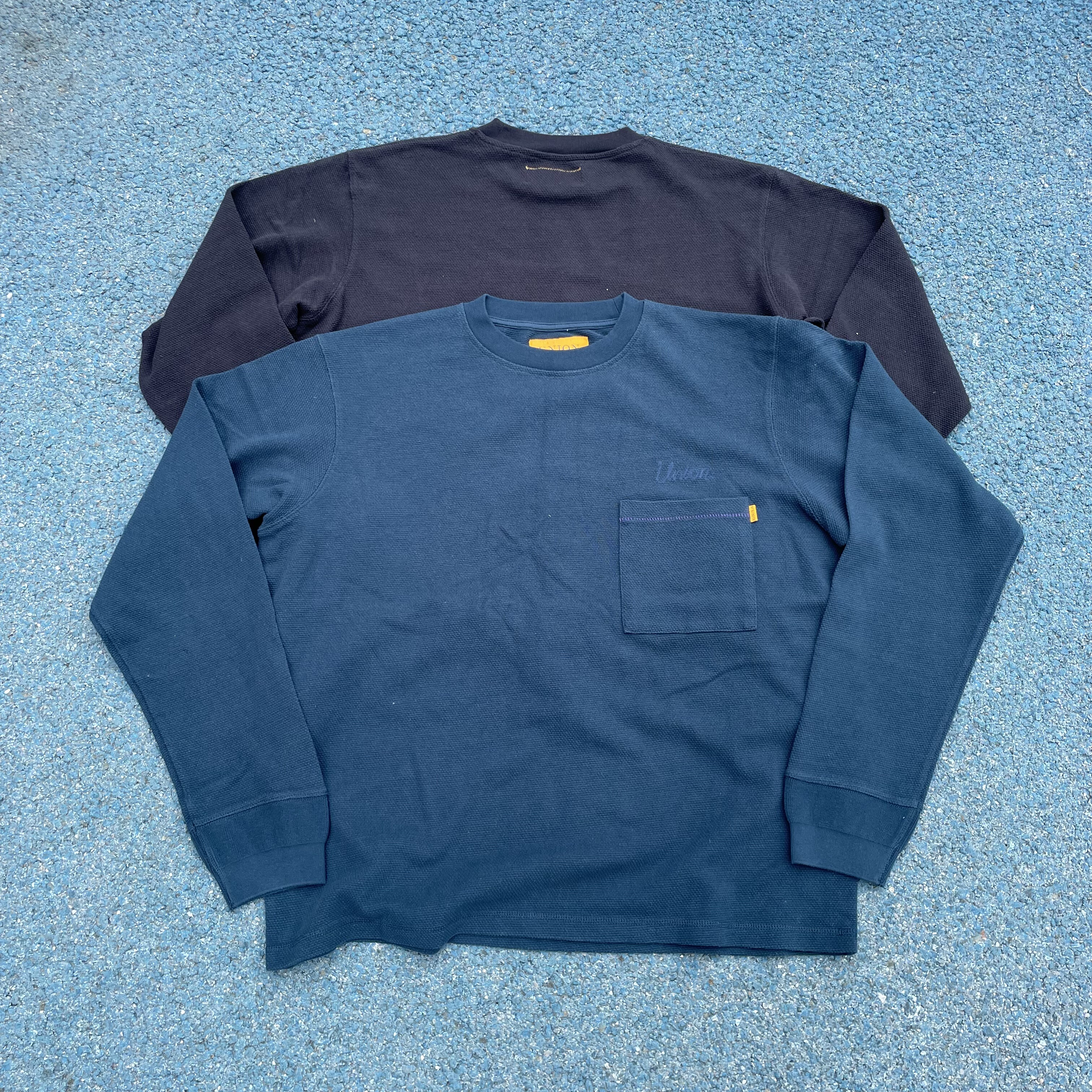 原D男新款美式街头潮牌UNLA纯棉水洗复古刺绣宽松滑板长袖T恤