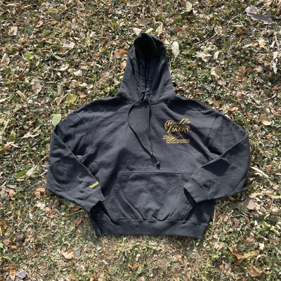 原D新款美式街头潮牌MN湖人队水洗加绒复古宽松滑板连帽卫衣帽衫