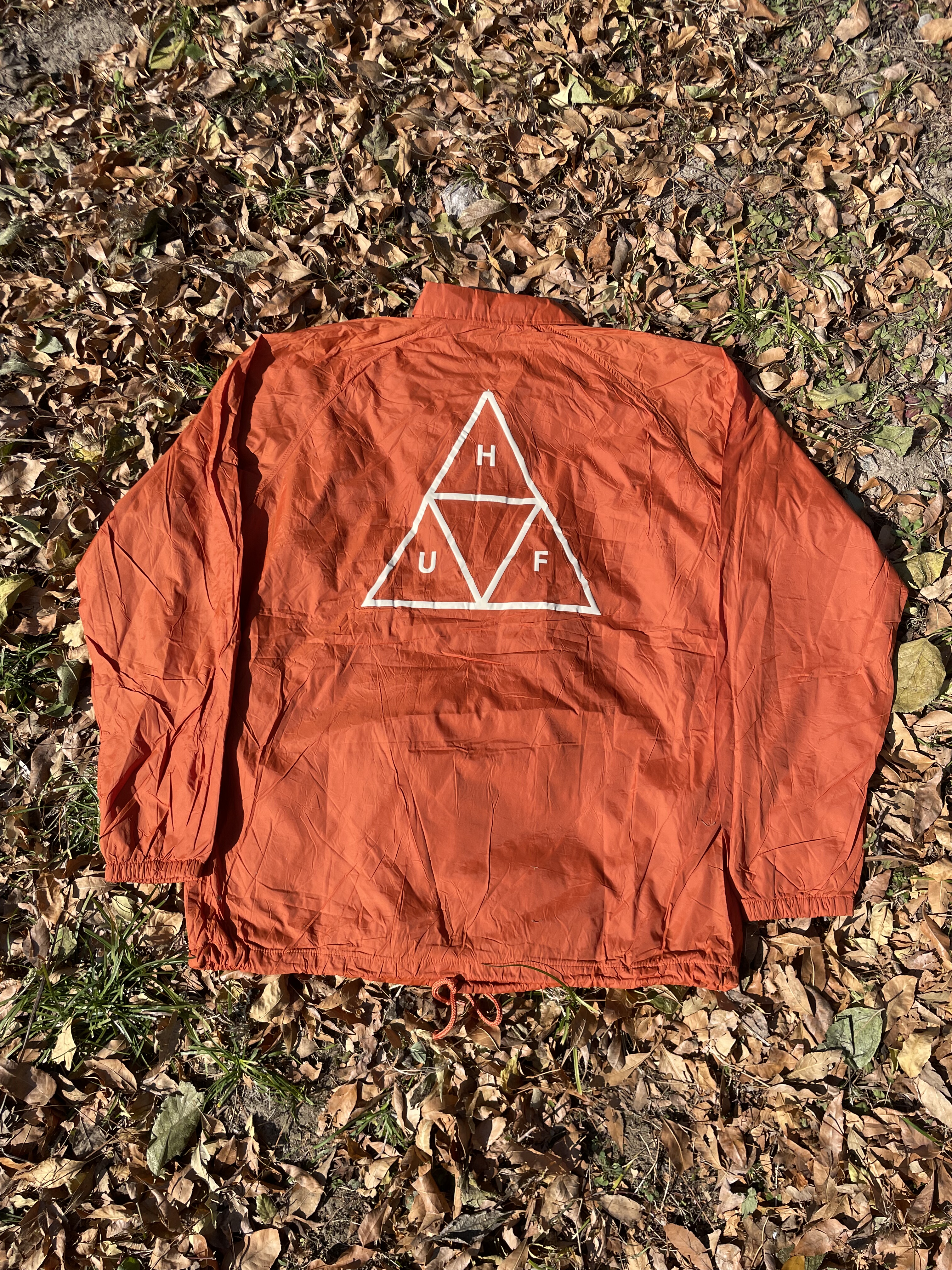 原D男新款美式街头潮牌HF聚酯纤维有内衬开身教练夹克春秋穿外套