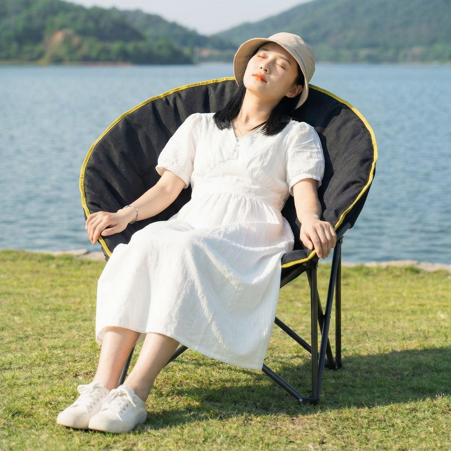 露营椅子月亮椅户外折叠椅便携式躺椅野餐椅摆摊钓鱼凳子沙滩桌椅,户外/登山/野营/旅行用品,户外椅子凳子,淘宝优惠券,粉丝福利购,淘宝优惠卷