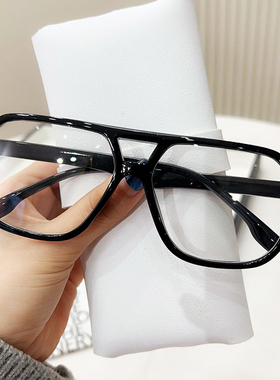 2025新款防蓝光网红同款眼镜女近视眼镜框无度数平光镜男电脑镜