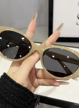 墨镜2025新款潮女太阳镜圆脸网红款时尚防紫外线开车gm眼镜男显瘦
