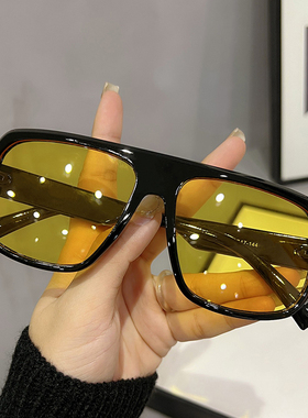 太阳眼镜女夏gm墨镜2025新款潮ins复古防紫外线开车圆脸大脸眼睛