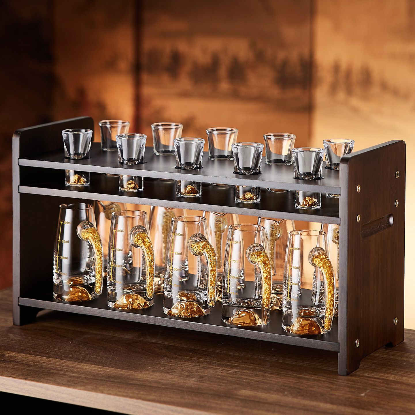 新款白酒杯套装轻奢高档子弹杯酒盅水晶一口杯酒架分酒器酒具家用,餐饮具,白酒杯,淘宝优惠券,粉丝福利购,淘宝优惠卷