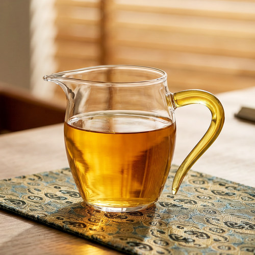 高档过滤加厚玻璃公道杯耐热透明泡茶功夫茶具茶海分茶器茶漏配件