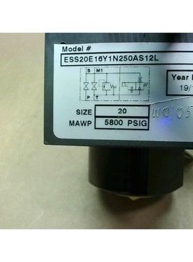 Bloque De Seguridad Y Cierre Hydac ESS20E16Y1-N250A S12L 20M
