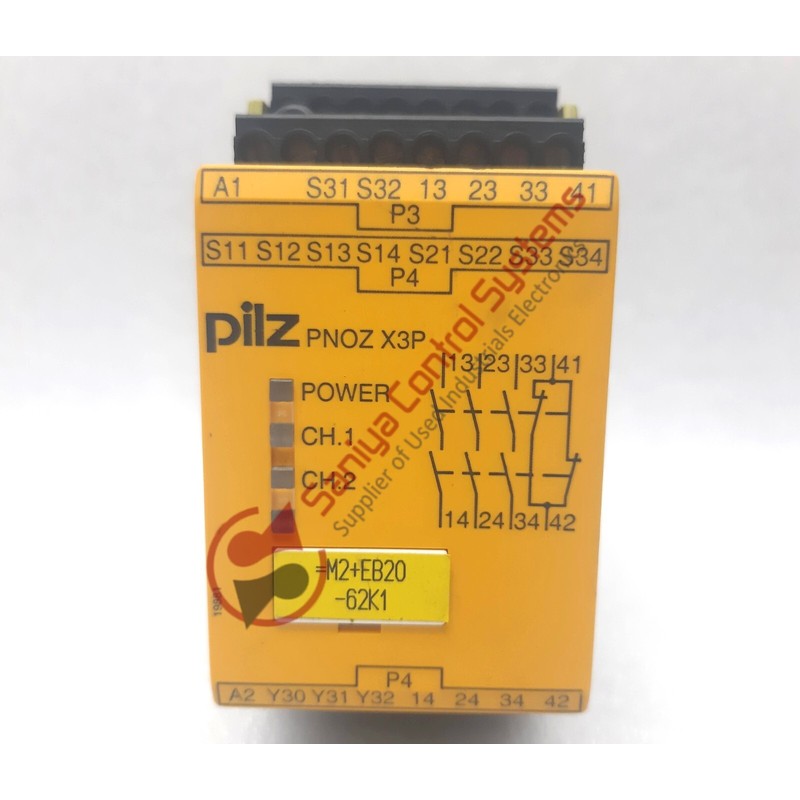 PILZ PNOZ X3P 24VDC 24VAC 3n/o 1n/c 1so 安全继电器 777310