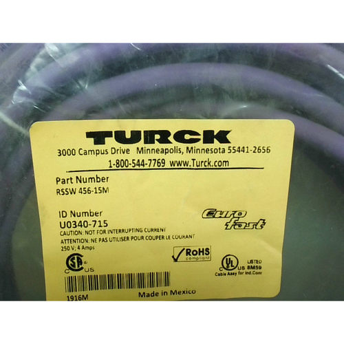 Turck RSSW 456-15M Cable De Doble Extremo - Nuevo En Caja