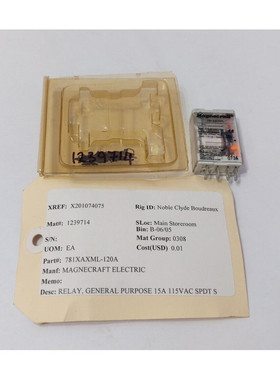 Bobine De Relais Magnecraft 781XAXML 110/120VAC 20A 277 VAC