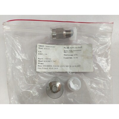 RAY 722SE Porous Metal Pressure Snubber 0-15000 Psi