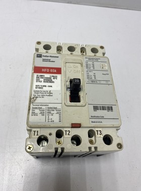 Cutler-Hammer 工业断路器 HFD 65K HFD3020L 3POLE 20A 600V