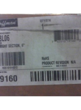 Sección Recta De Canalización Hoffman F88L06 19160 - Nuevo