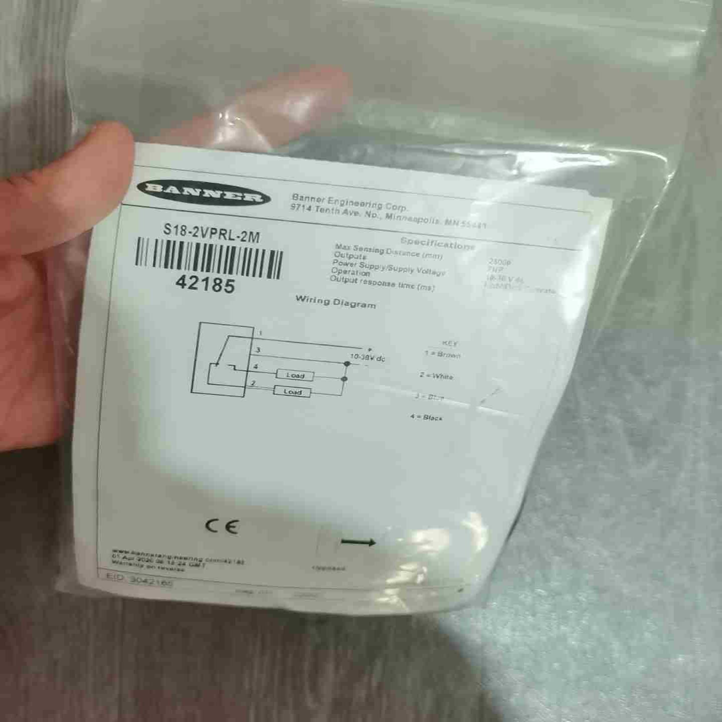 BANNER邦纳S18-2VPRL-2M光电传感器4拍前询价