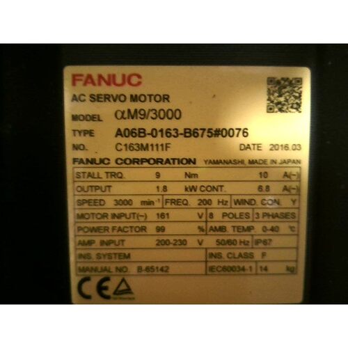 Motor Servo AC Fanuc A06B-0163-B675 #0076 - Nuevo En Caja