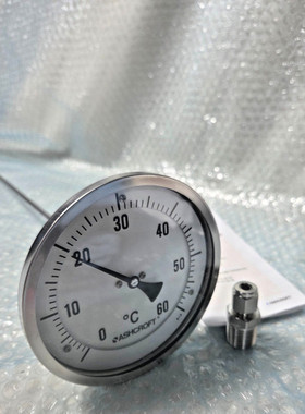 Ashcroft Bimetal Thermometer 2-TI-11033A Model E 0-60 Degree