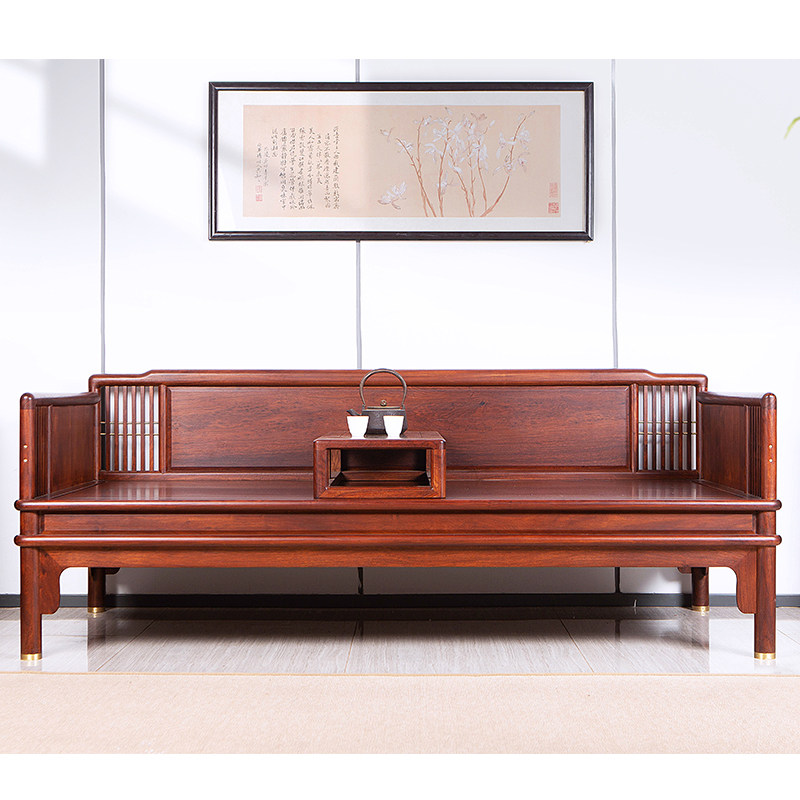 艺浦新中式红木罗汉床刺猬紫檀罗汉塌卧榻小型现代简约实木床榻,住宅家具,罗汉床,淘宝优惠券,粉丝福利购,淘宝优惠卷