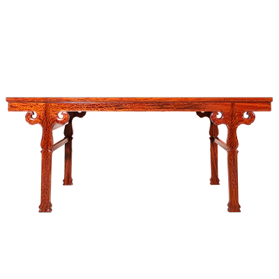 艺浦红木缅甸花梨明式画案水波纹