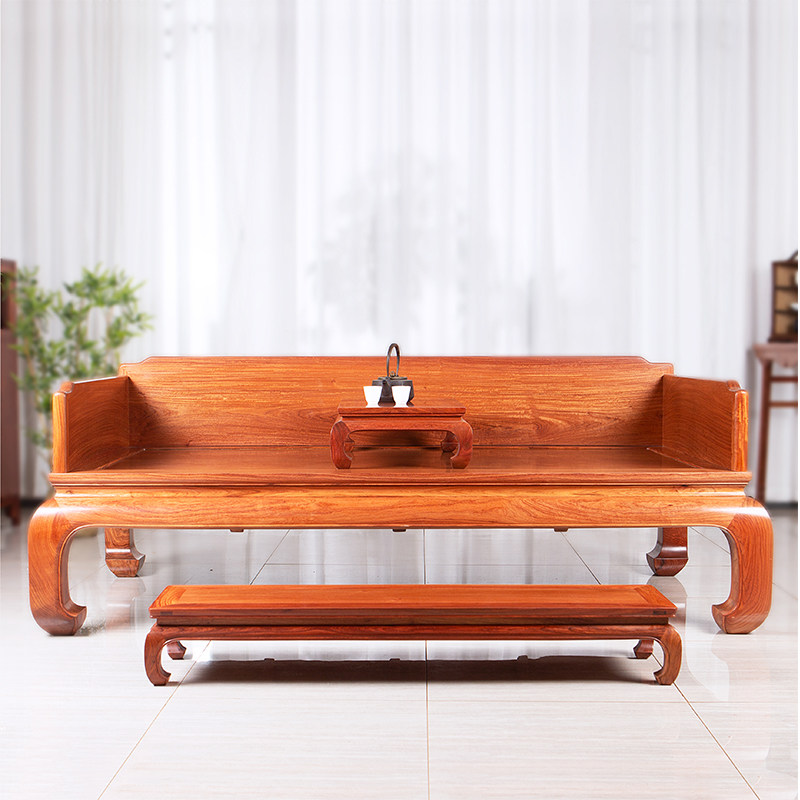 艺浦红木缅甸花梨紫檀木罗汉床三屏风中式红木卧榻休闲禅意家具,住宅家具,罗汉床,淘宝优惠券,粉丝福利购,淘宝优惠卷