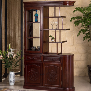 红木家具紫檀实木茶水柜玄关酒柜储物展示柜仿古中式酸枝木博古架