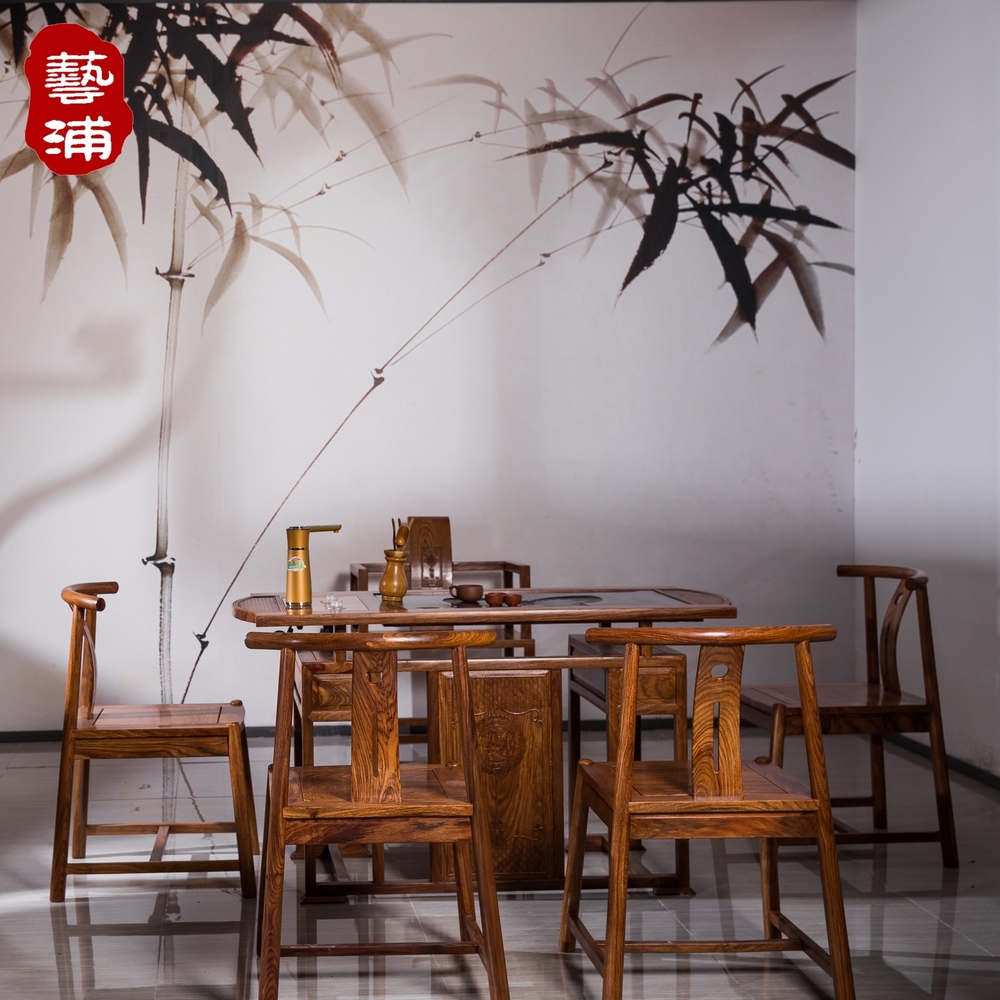 新中式茶道茶台桌茶艺实木红木