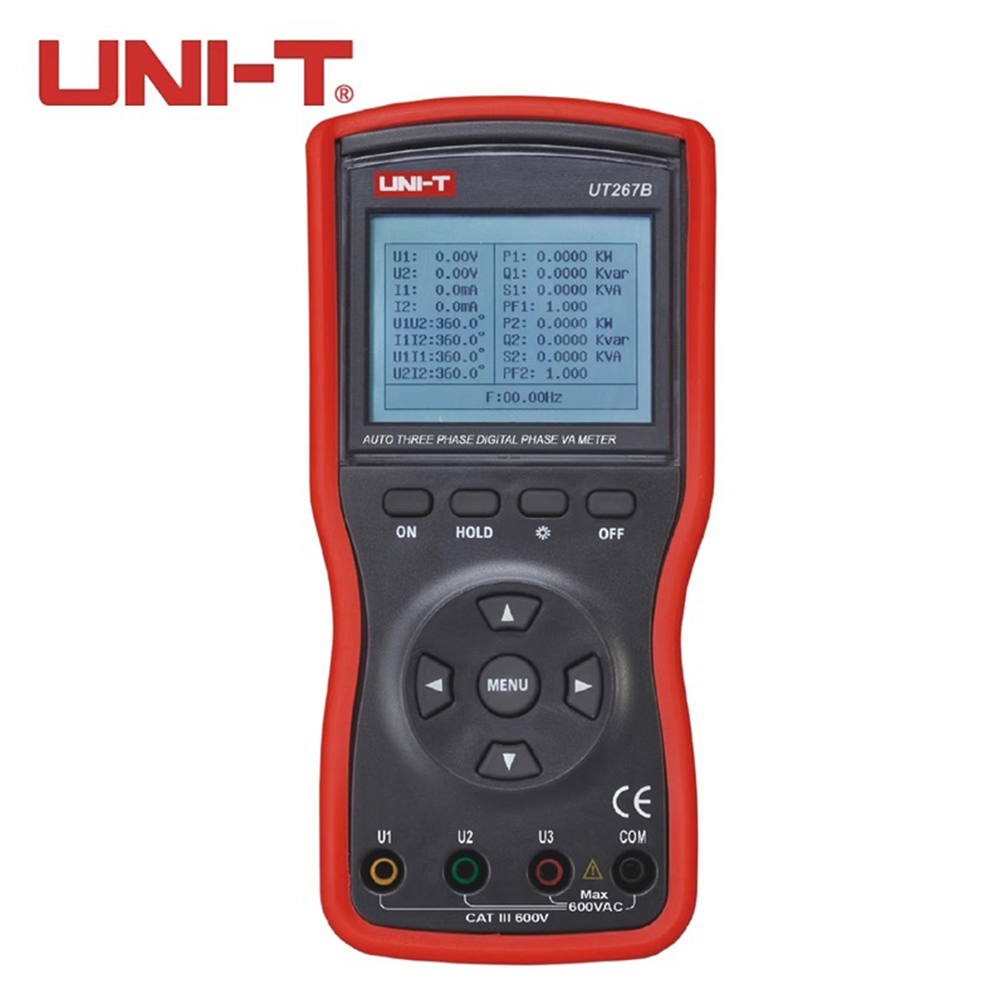 优利德工业品UT265B/UT267B/C/UT268B智能型双钳数字相位伏安表