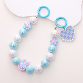 新款 亚克力串珠手提链DIY手机壳耳机套挂饰挂件学生水杯手提链条