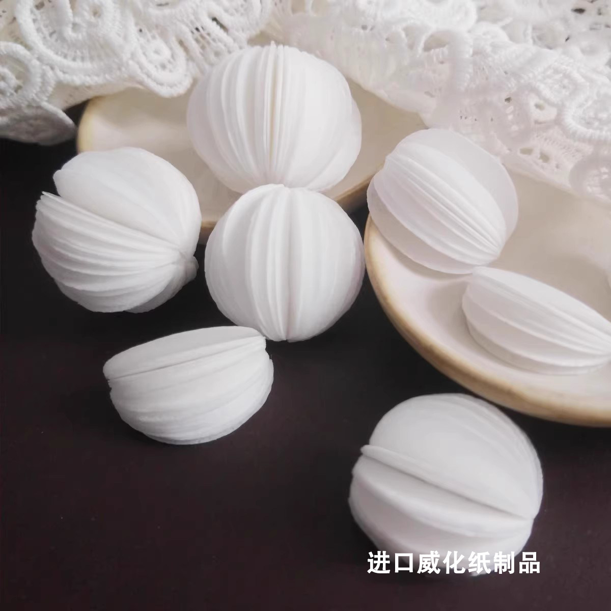 进口可食用级威化纸白色圆片婚礼庆典蛋糕圆球组件糯米纸烘焙装饰