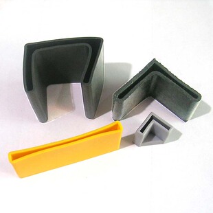 橡胶脚套槽钢保护套软胶脚垫U型L三角铁固定件直角支架角钢货架