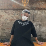 Tide, летняя трендовая брендовая футболка с коротким рукавом в стиле хип-хоп, круглый воротник, оверсайз, короткий рукав