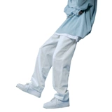 Летние трендовые джинсы, светлые штаны для школьников, свободный прямой крой, в корейском стиле