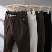 男士 男生休闲裤 直筒毛呢西裤 九分裤 子轻商务高级感 秋冬季 2026新款