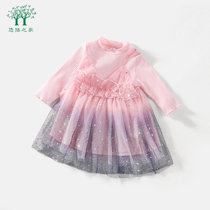 2021婴儿新款女宝宝连衣裙儿童纱纱裙子秋装中小童春秋长袖公主裙,童装/婴儿装/亲子装,连衣裙,淘宝优惠券,粉丝福利购,淘宝优惠卷