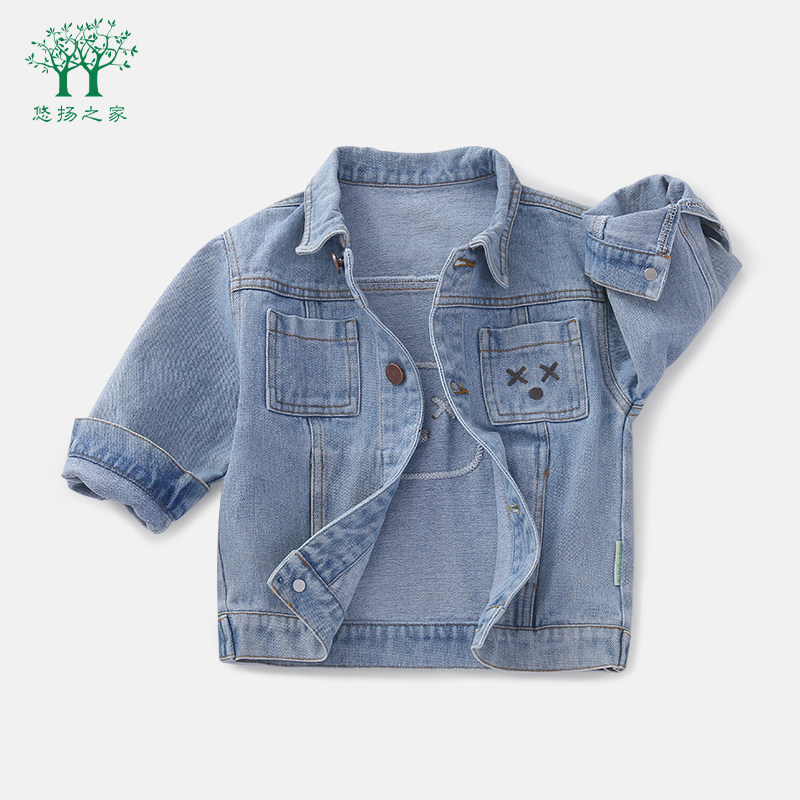 小童春秋季上衣三四岁女童婴儿春款女宝宝春装儿童开衫牛仔外套