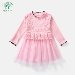 婴儿宝宝网纱公主裙春秋韩版 新款 儿童网纱裙子 连衣裙秋季 女童长袖
