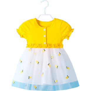 夏款儿童网纱裙二四五岁女童连衣裙毛衣裙小童婴儿夏装女宝宝裙子